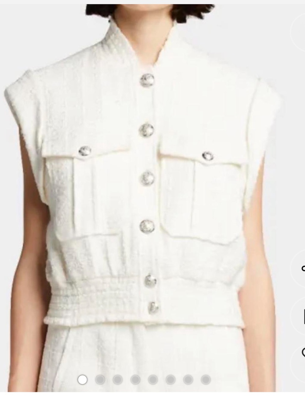 New Condition Veronica Beard Boucle vest ivory medium